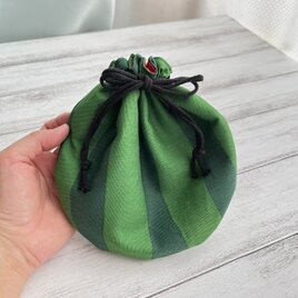 赤いスイカの巾着袋(タネあり)