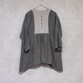 リネンプルオーバー　びんろうじ色の画像