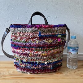 sold out 裂き編みバッグ(2way)