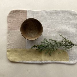 草木染め　布　tea mat Cの画像