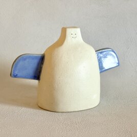 青い羽の守護天使の画像