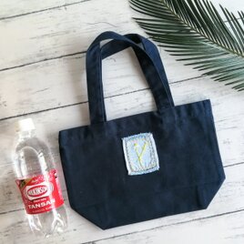 花の刺繍 トートバッグ ショルダーバッグ ベージュ ワッペン A4