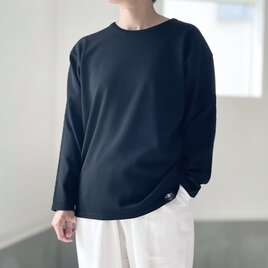 『2025新作』【ユニセックス】ロングスリーブ ニットTシャツ【ブラック】の画像