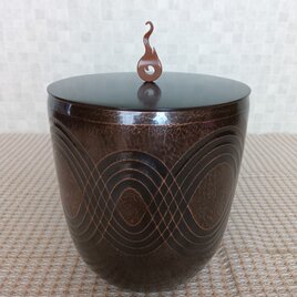 黒味銅水指　波紋の画像