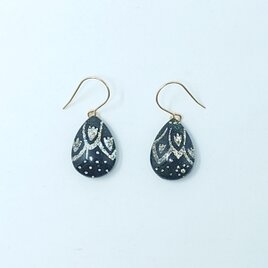 和紙ジュエリー　ピアス・イヤリング　しずく　レースの画像