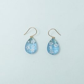 和紙ジュエリー　ピアス・イヤリング　しずく　桜の画像
