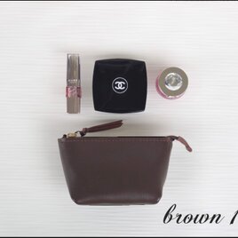 本革ミニポーチ  (brown 1  )   P_14の画像