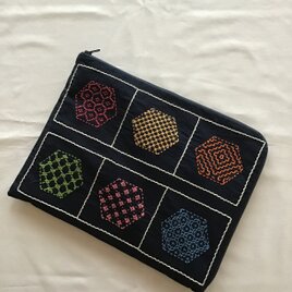 「刺し子」L字型収納ケースの画像