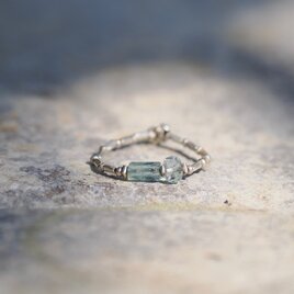 -Emerald・Aquamarine- silver ringの画像