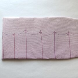 絹手染ブックカバー（文庫用・電柱）の画像