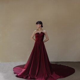 上品！ウエディングドレス シャンパン色 オフショルダー ロング