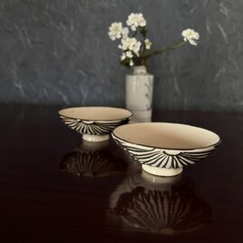 2客　鉄絵杯　酒器　小皿　豆皿　　　yk272の画像
