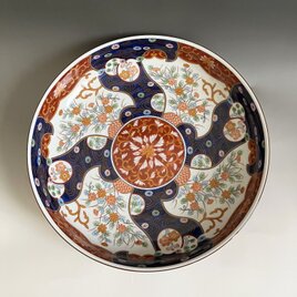 美濃焼　前畑陶器　庫山窯　色絵深皿　　直径30ｃｍ　　yk274の画像
