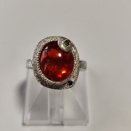 メキシコファイヤーオパールリングの画像