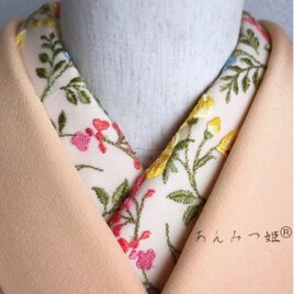 洗える刺繍半衿 イングリッシュガーデンの画像