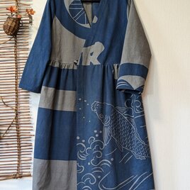着物リメイク 古布リメイク 刺し子 チュニック - メルカリ
