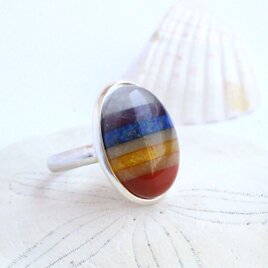Rainbow Stone　Silver　Ringの画像