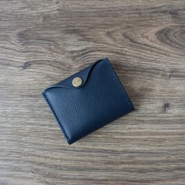 イタリア製牛革のコンパクト財布２＋ ／ ネイビーの画像