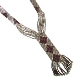 Vintage beads geometric patterns necklaceの画像
