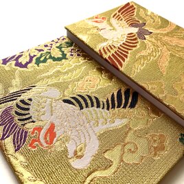 『煌翔帖』　金襴織物御朱印帳　B6大判サイズ　鳳凰　瑞鳥　桐　雲　神秘　神聖　平和　繁栄　再生　エネルギー　桐生織物の画像