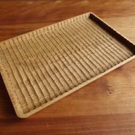 櫤(タモ)の小ぶりの我谷盆の画像