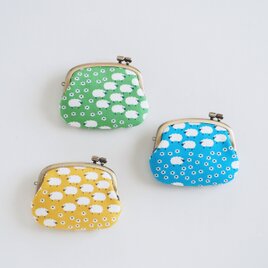 ■もこもこひつじの横ひねりがま口コインケース■ panier(hj)の画像