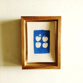【再販・R様専用ページ】静かな気持ちになる青い絵画｜原画｜一点物｜水彩ドローイング作品　※木製額縁入りの画像