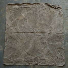 コーヒー染め大判布　平織帆布　92×102cm ＜I＞