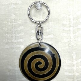 水牛角のキーホルダー(キーリング)6Ｋ