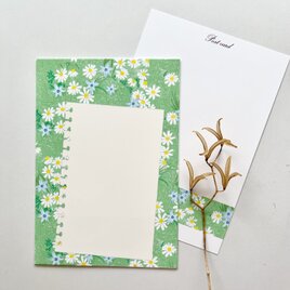 春のスケッチ　カモミールのカードの画像