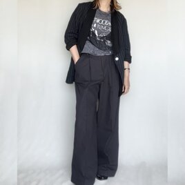 used chino cloth pants (black gray)の画像