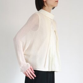 ◆即納◆Alyssum[アリッサム] 長袖エアリー・カーディガン / ビーチサンド・ベージュの画像