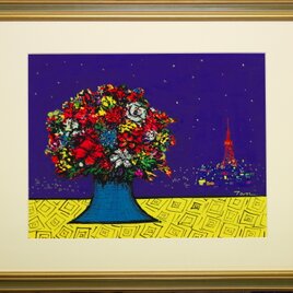 富 士」(NO.2316) 6号F 画紙にアクリル絵の具（ヤフオク売却済み
