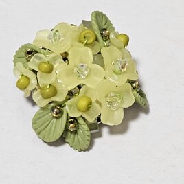 菜の花のブローチの画像