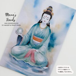 《開運 お守り》☘️ 観音像 神様 スピリチュアル｜財布に入るプラスチック製｜波動・ 浄化・防水・引き寄せ・エネルギー カードの画像