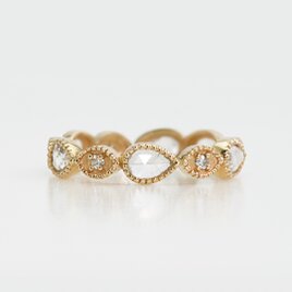 K18 Diamond Leaf Full Eternity Ring