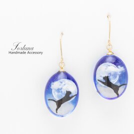 夜空と猫(965) ピアス/イヤリング/ノンホールピアス/樹脂ピアス