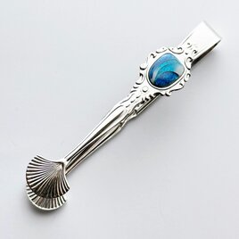 アンティークシュガートング【Marine Blue】 七宝焼のシュガートング 純銀胎有線七宝の画像
