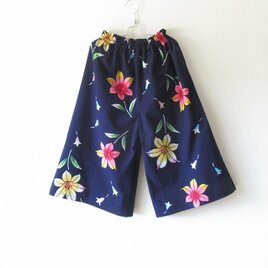 ☆浴衣ガウチョパンツ♪ゆり柄☆/31kg072の画像