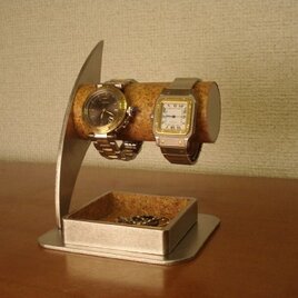 腕時計スタンド　丸パイプ2本掛け腕時計スタンド　男性用のコピーの画像