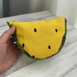 コロンっとした可愛いスイカポーチ（中もタネあり 黄色）