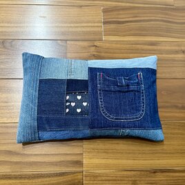 アイスノンカバー★熱中症予防★ペット　犬　デニムリメイク　あごまくら　アゴ乗せの画像