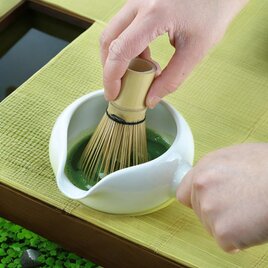 抹茶急須　白磁ムジ【常滑焼】の画像