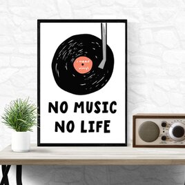 A4ポスター  NO MUSIC NO LIFEの画像