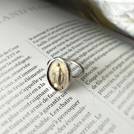 [フランス奇跡のメダイ] Bezel ring - gold*SVの画像