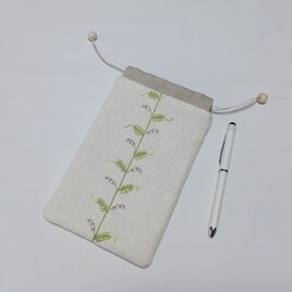 野花の刺繍巾着〜すずめのえんどうの画像