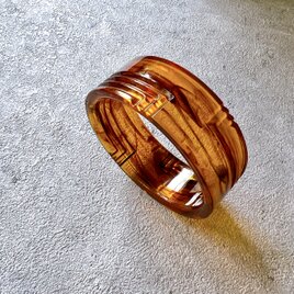 B136-ヴィンテージバングル U.S.A. 1960s Tortoiseshell Acrylic Wideの画像