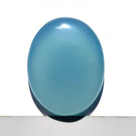 ブルーカルセドニー[72] 35x27mm 56Cts　天然石ルース／カボションの画像