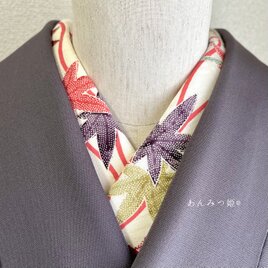 正絹の半衿 楓の画像