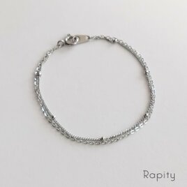 金属アレルギー対応★サージカルステンレス 2連 ブレスレットの画像